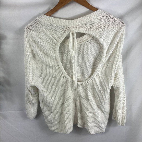 Express ribbed knit open back sweater S - Picture 6 of 6